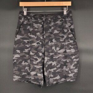 Lululemon Men's Pace Breaker Lined 9" Short M Black Camo Running Athleisure Gym